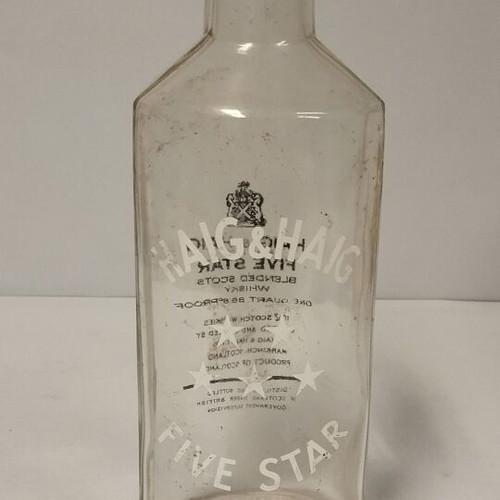 Vintage Haig & Haig Five Star whiskey bottle used