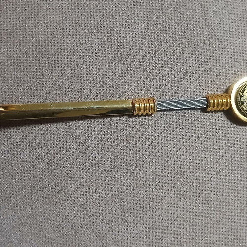 Spanish Toledo letter opener with Damascene design unused
