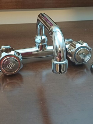 Retro wall-mounted kitchen faucet OM Italy used, chrome finish