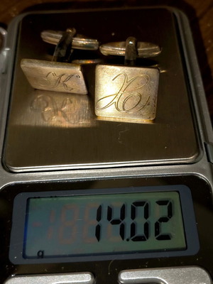 Винтидж сребърни маншетни копчета 925 с монограм X-K като нови