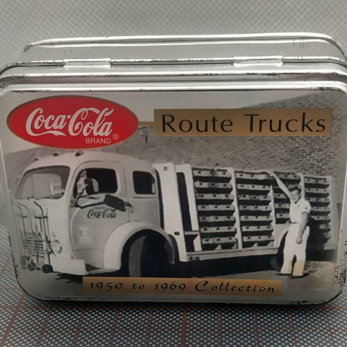 Coca-Cola Route Truck Pin like new in collectible tin box