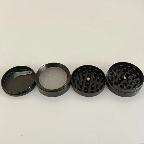 Metal Herb Grinder 40mm 4-Section Silver New