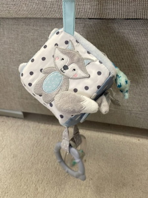 Activity cube for babies used, mirror worn