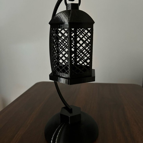 Lamp for LED candle like new, black, 27 cm