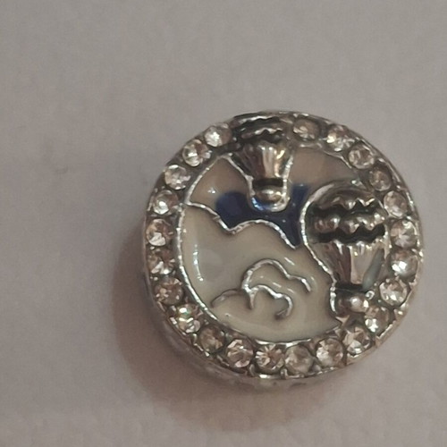 Charm for bracelets like new, blue and silver