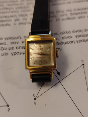 Γυναικείο ρολόι Venus 1950-1955, 17 Rubis, επιχρυσωμένο 18κ, σαν καινούργιο