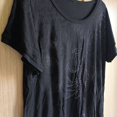 Blousedress black size L like new, thin fabric, elastic