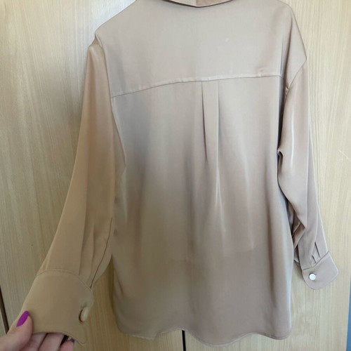 Arpyes shirt S/M new, beige, satin texture