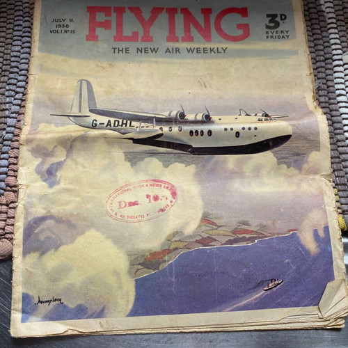 Flying magazine used, July 9 1938, aviation history