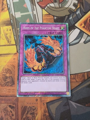 Horn of the Phantom Beast πλατινένια σπάνια κάρτα Yu-Gi-Oh! καινούργια