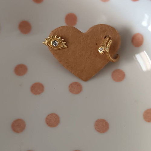 Set of 925 silver earrings like new (silver and gold plated)