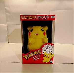 Pokemon Electronic I Choose You Pikachu Λούτρινο 1998 Nintendo Hasbro με κουτί