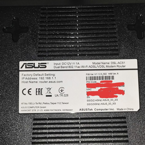 ASUS DSL-AC51 Dual-Band AC750 Wi-Fi VDSL/ADSL Modem Router