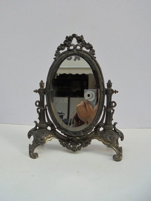 French metal Art Nouveau mirror about 120 years old