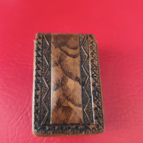 Leather cigarette case vintage new collectible