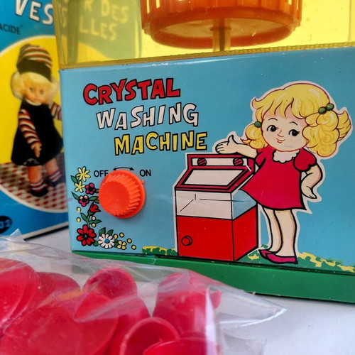 Crystal washing machine toy Solpa 1970s battery operated