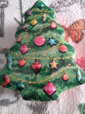 Metal Christmas Tree Shaped Box