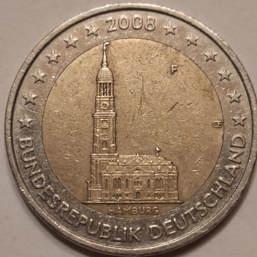 German commemorative coins set of 4 like new, 2 euro