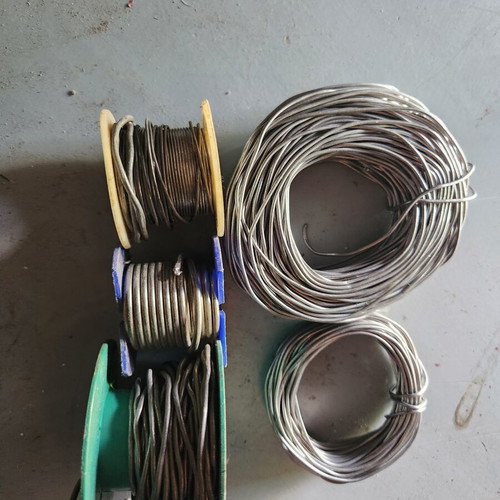 Soldering wires set like new, various sizes, over 500g