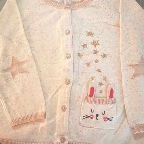 Dpam girls cardigan white like new for ages 3-4