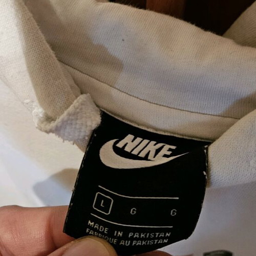 Nike hoodie used, size L, white