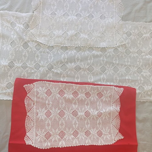 Handmade table linen set unused