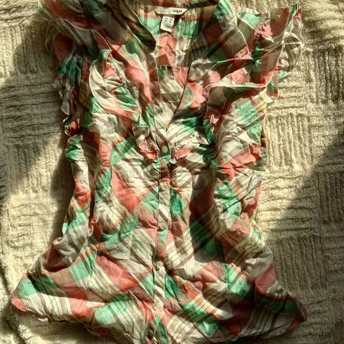 H&M summer shirt used, multicolored, size S