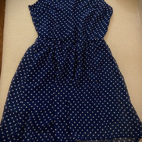 Blue polka dot summer dress H&M like new, size S