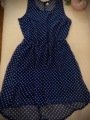 Blue polka dot summer dress H&M like new, size S