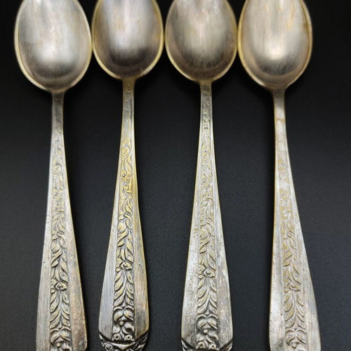 Vintage 60s spoons and forks used, set of 9 pieces