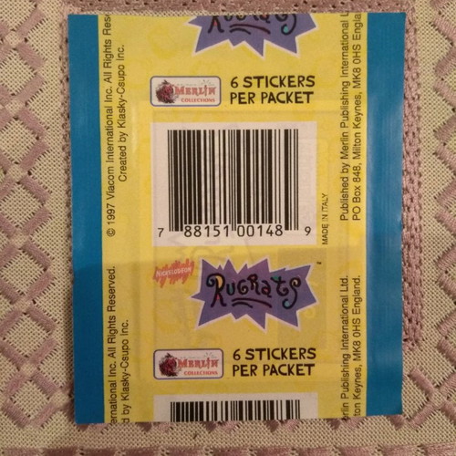 Rugrats Merlin sealed sticker pack new from 1997