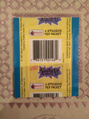 Rugrats Merlin sealed sticker pack new from 1997