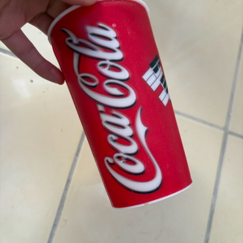 Coca Cola plastic commemorative cup half liter used