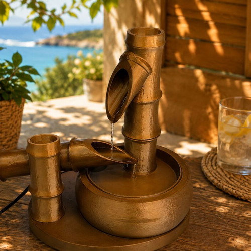 ZenFlow bamboo tabletop decorative fountain made to order