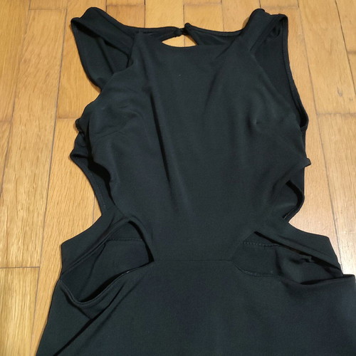 Black dress with side cutouts like new, size Medium