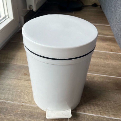 Small trash bin used