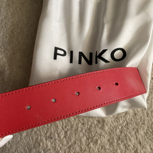 Pinko leather belt like new, 80cm, red
