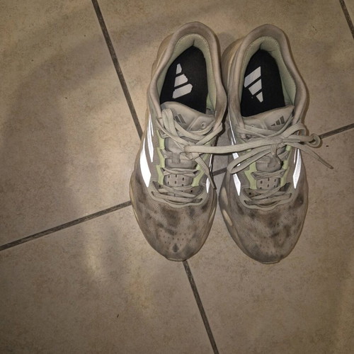 Adidas Switch athletic shoes used, grey-green with reflective details, size 41