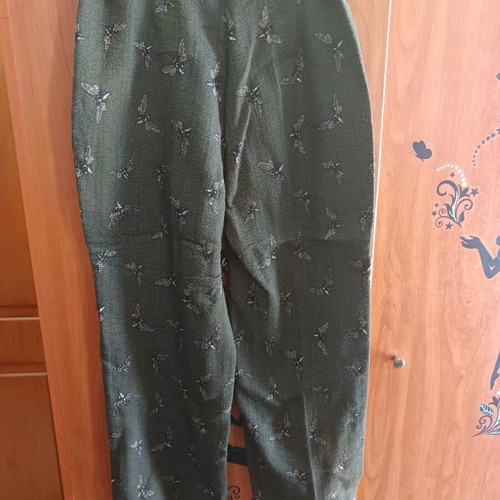 Billy Sabbado pants small, high-waisted, with belt, like new, green shade