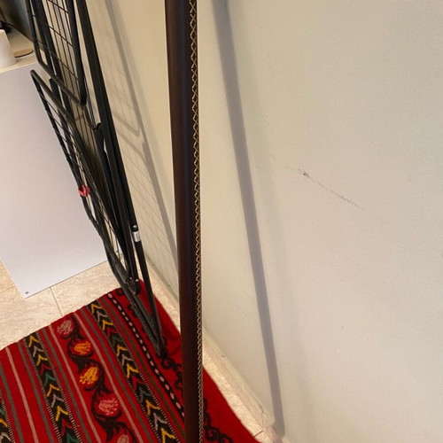 Wall hanger with leather covering brown like new