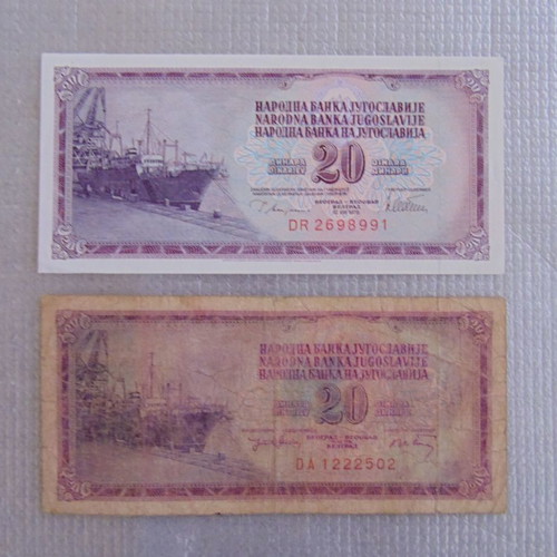 Collectible banknotes used, pack of 10 from various countries