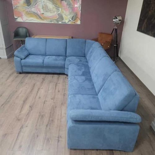 Blue fabric corner sofa with sleep function MM-ZE1059 new