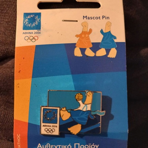Collectible Mascot Pin Water Polo Athens 2004 new