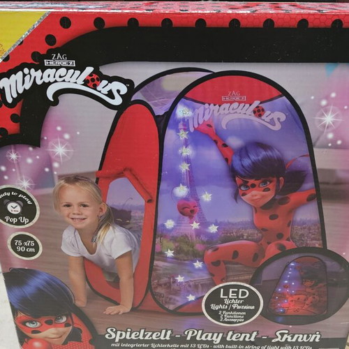 Play Tent Miraculous Ladybug like new, with lights for kids 3+