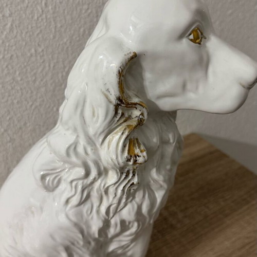 Vintage porcelain dog used, large 29-30 cm