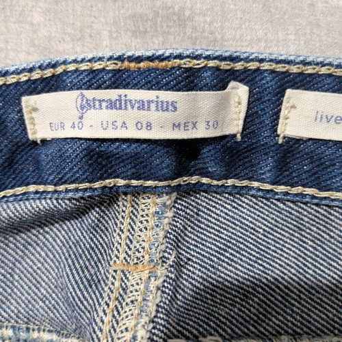 Stradivarius denim shorts used, size L, blue
