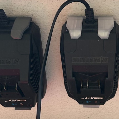 Mounting base for Parkside charger new, 3D printed