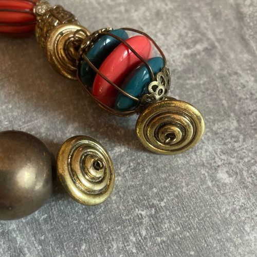 Colorful necklace used with small defect