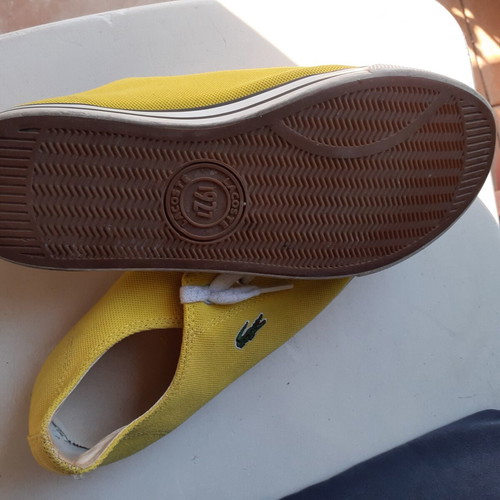 Lacoste yellow sneakers size 38 like new