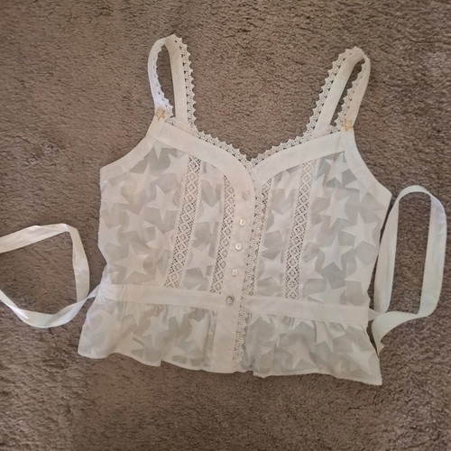 Roccobarocco lace top new, white, size XXL